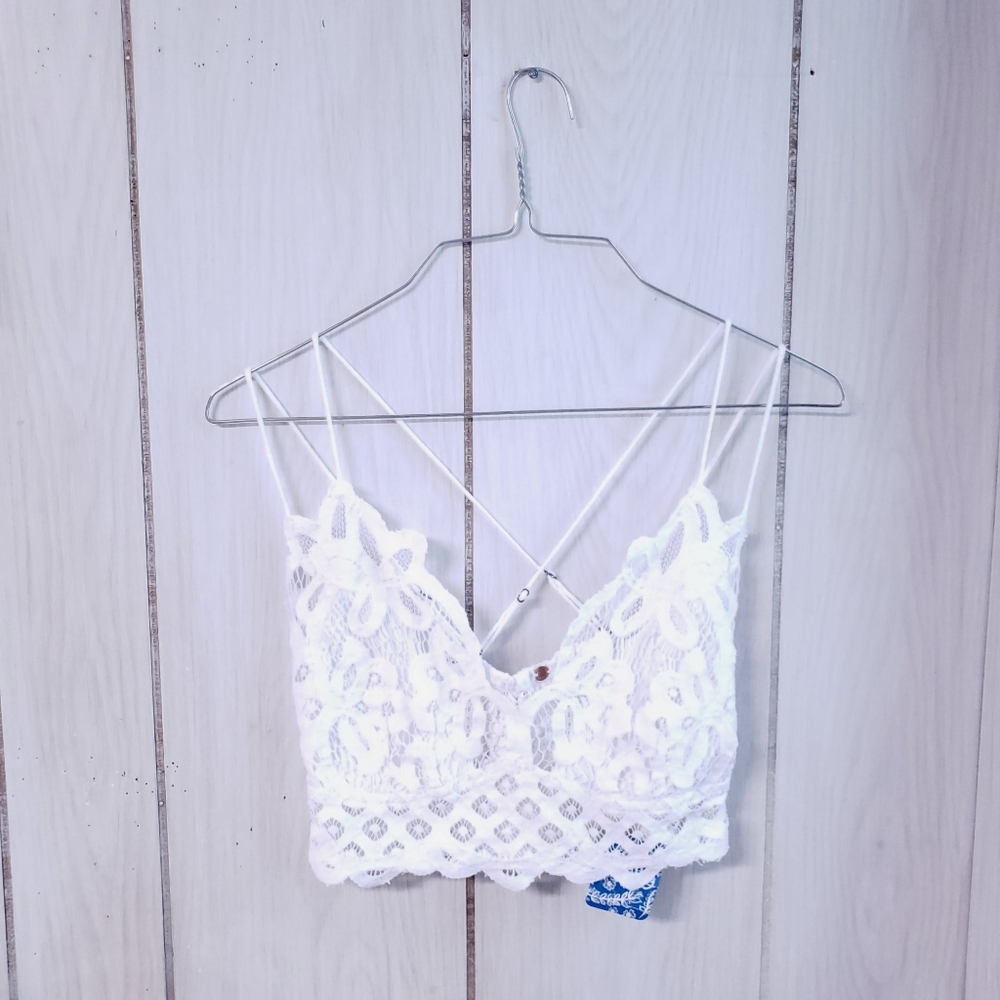 Free People One Adella Brallete White Size M